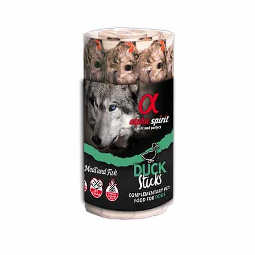 חטיף אלפא ספיריט גליל מקלות ברווז לכלב 160 גרם