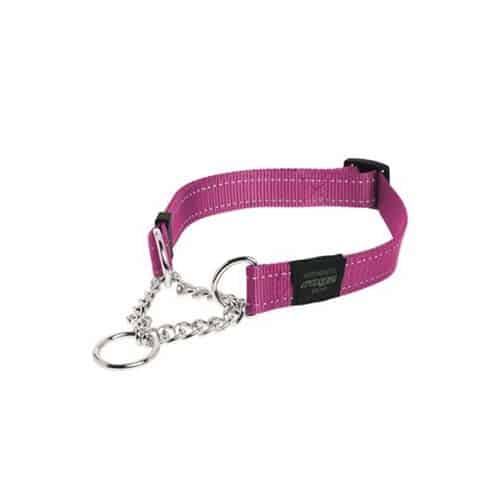 קולר חצי חנק רוגז ורוד לכלב